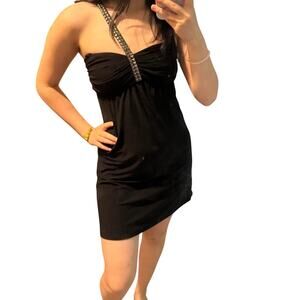 B Darlin Women's Black and Silver Dress Small